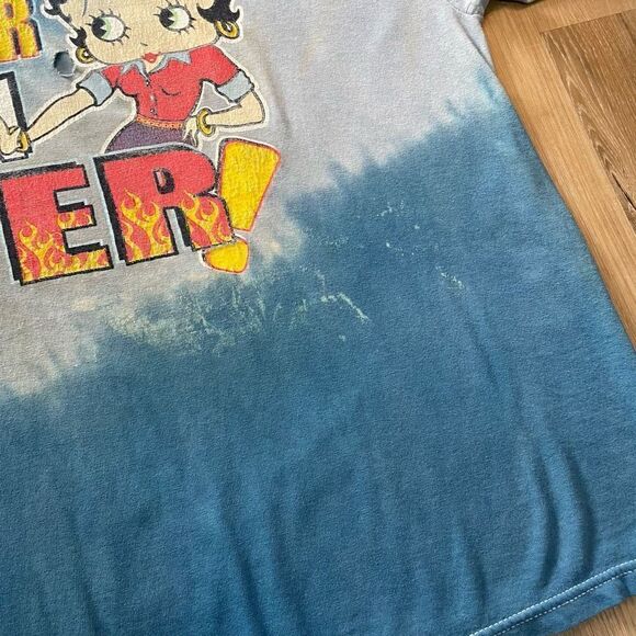 Vintage Betty Boop T-Shirt Nastier Than Ever Y2K Tie-dye Early 2000s One Size XL - Picture 7 of 8